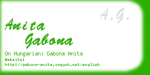 anita gabona business card